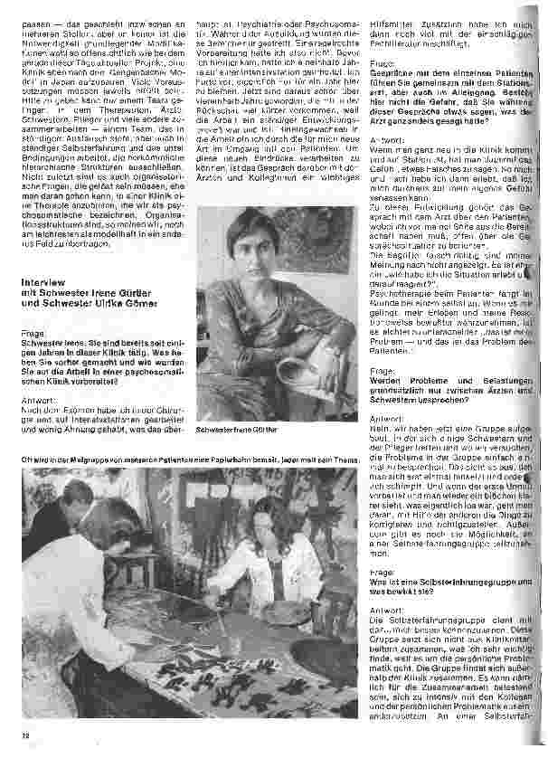 Vorschauseite 1: Die Psychosomatische Klinik Kinzigtal in Gengenbach/Schwarzwald Interview mit Schwester Irene Gürtler und Schwester Ulrike Görner