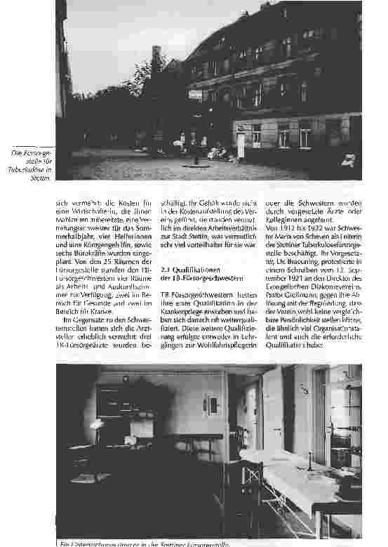 Vorschauseite 3: Arbeit und Probleme von Diakonieschwestern in derTB-Fürsorgearbeit in Stettin 1912 bis 1945 (Teil 1)