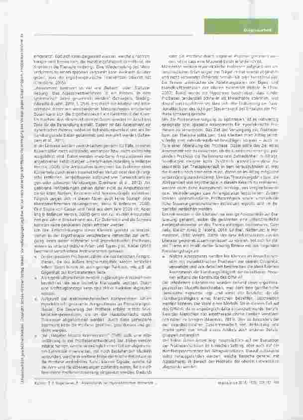 Vorschauseite 2: Assessments bei myoelektrischen Prothesen der oberen Extremität ein modifizierter Scoping Review