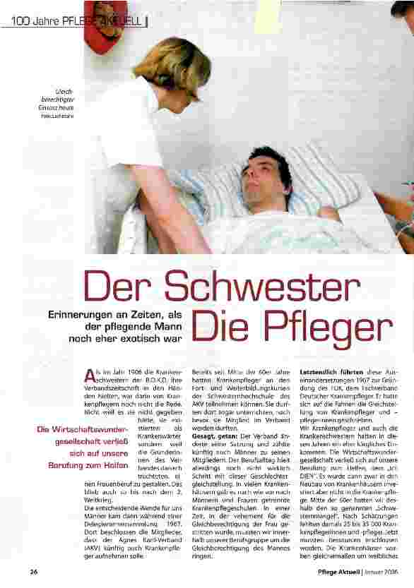 Vorschauseite 1: Der Schwester die Pfleger