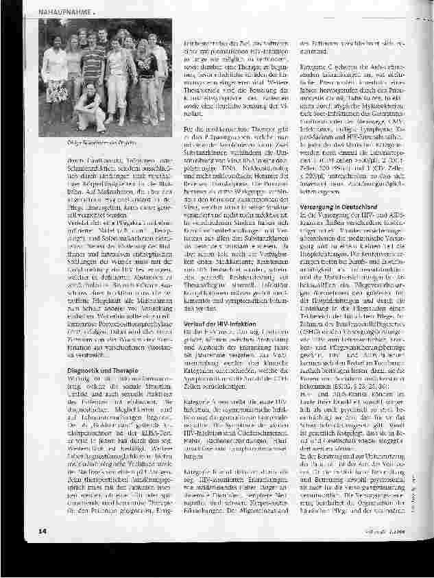 Vorschauseite 2: Betreuung von HlV-Infizierten in DeutschlandEin Pflegeschüler-Projekt in Hamburg