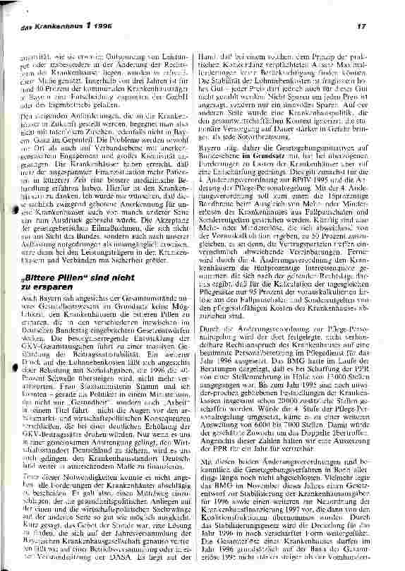 Vorschauseite 3: Die Krankenhäuser in stürmischer Zeit