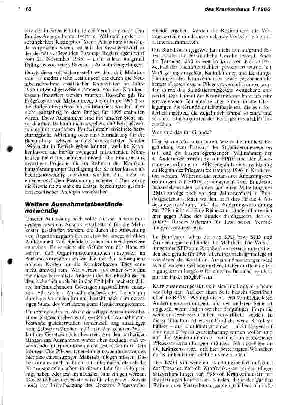 Vorschauseite 4: Die Krankenhäuser in stürmischer Zeit