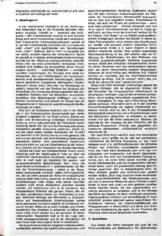 Vorschauseite 4: Therapeutische Gemeinschaft: verändertes Rollenverständnis