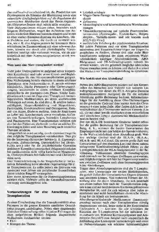 Vorschauseite 2: Die Nierentransplantation