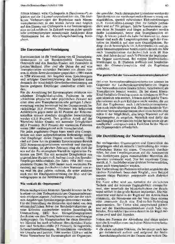 Vorschauseite 3: Die Nierentransplantation