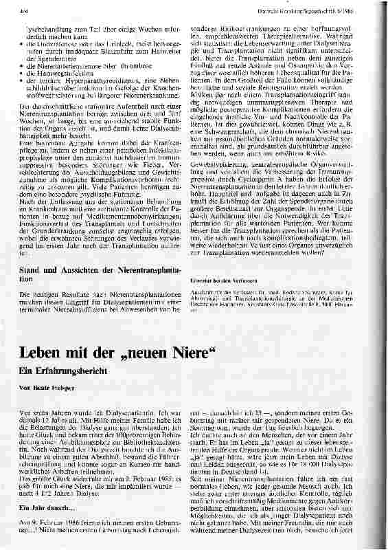 Vorschauseite 4: Die Nierentransplantation