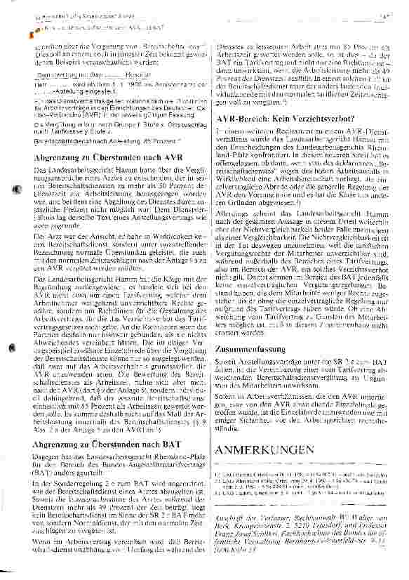Vorschauseite 2: Bereitschaftsdienst unter AVR und BAT