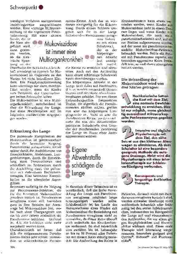 Vorschauseite 2: Kinderkrankenpflege: Mucoviszidose Mucoviszidose - Cystische Fibrose