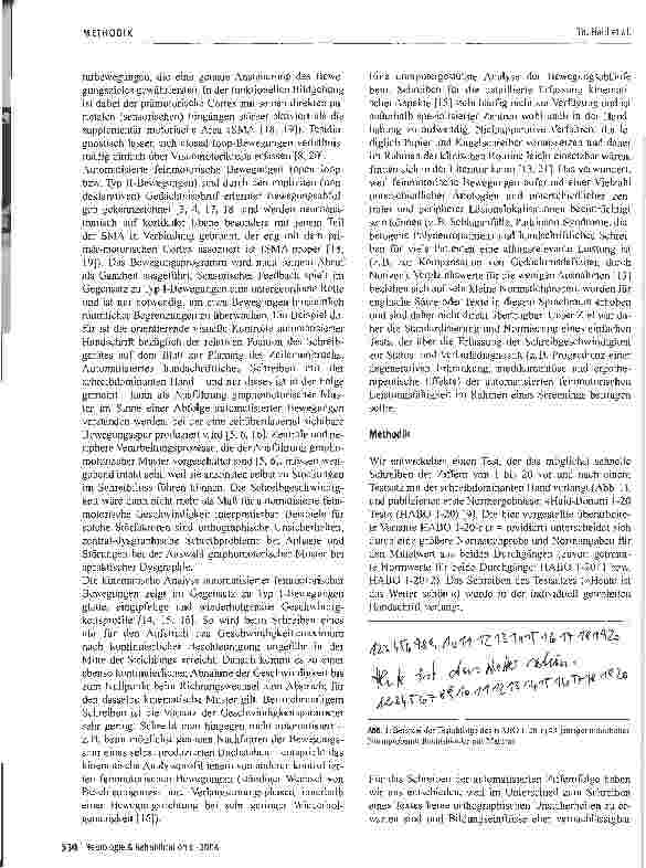 Vorschauseite 2: Normwerte für ein einfaches Verfahren zur Quantifizierung automatisierter Bewegungen über die Schreibgeschwindigkeit: Haid-Bonatti 1-20 Test - revidierte Fassung (HABO 1-20-r)