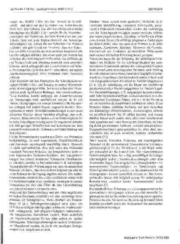 Vorschauseite 5: Normwerte für ein einfaches Verfahren zur Quantifizierung automatisierter Bewegungen über die Schreibgeschwindigkeit: Haid-Bonatti 1-20 Test - revidierte Fassung (HABO 1-20-r)