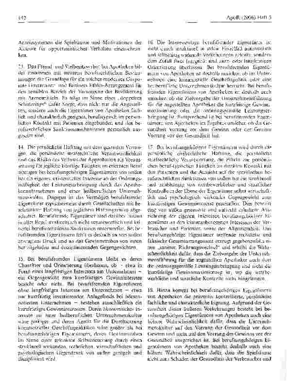 Vorschauseite 3: Verbraucherschutz und Fremdbesitzverbote