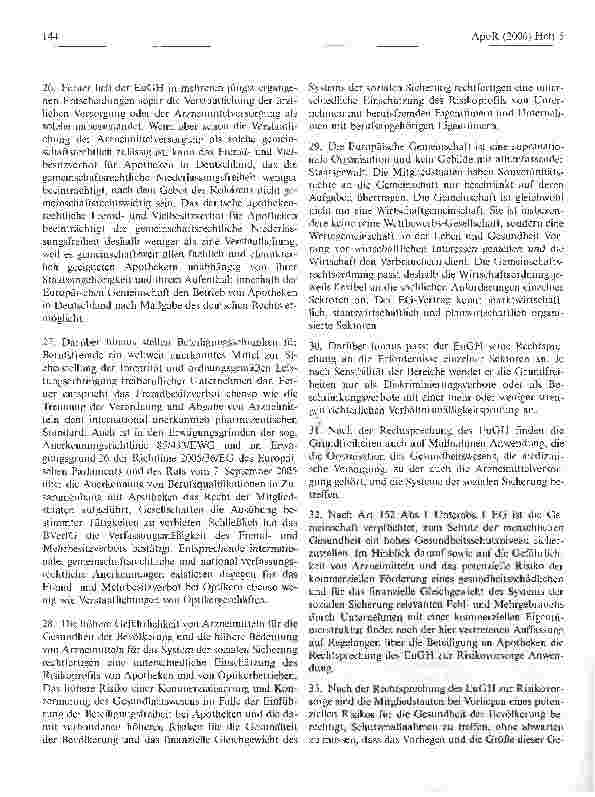 Vorschauseite 5: Verbraucherschutz und Fremdbesitzverbote