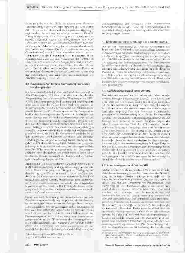Vorschauseite 3: Stärkung der Finanzierungsseite bei der Zusatzversorgung für den öffentlichen Dienst vereinbart