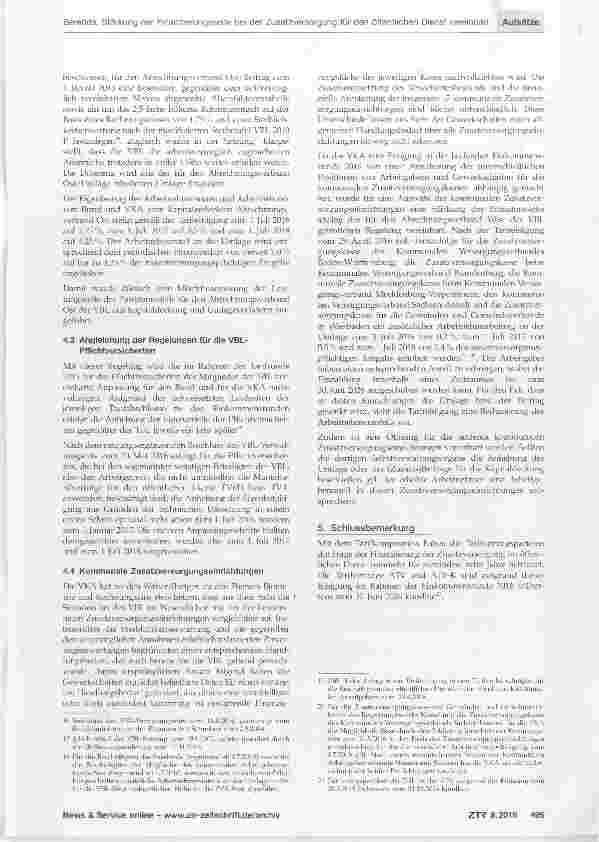 Vorschauseite 4: Stärkung der Finanzierungsseite bei der Zusatzversorgung für den öffentlichen Dienst vereinbart