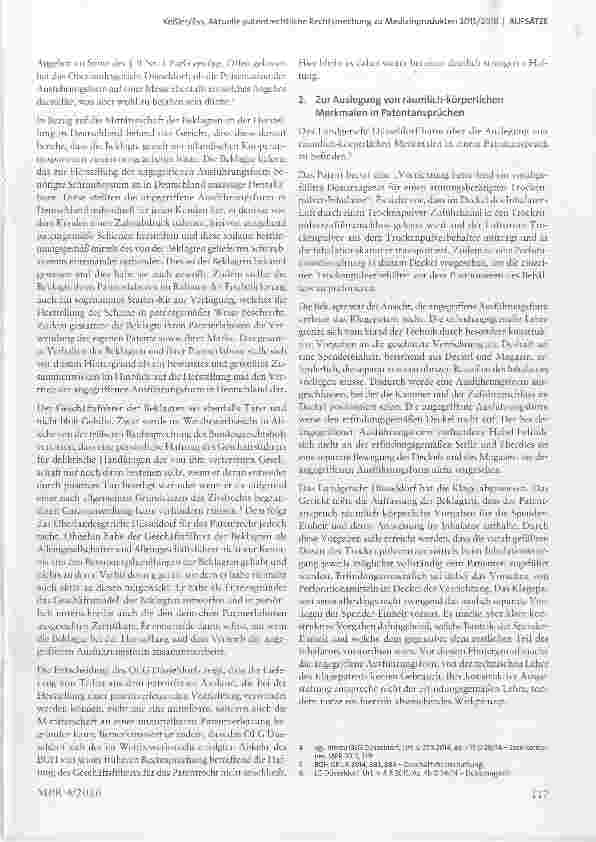 Vorschauseite 3: Aktuelle patentrechtliche Rechtsprechung zu Medizinprodukten 2015/2016