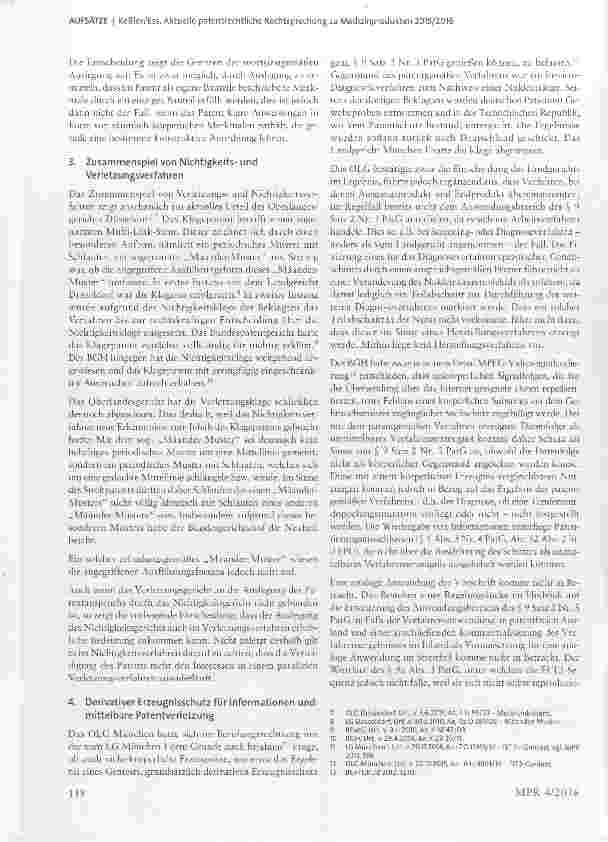 Vorschauseite 4: Aktuelle patentrechtliche Rechtsprechung zu Medizinprodukten 2015/2016
