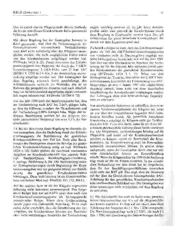 Vorschauseite 6: Deckelung der Krankenhauspflegesätze