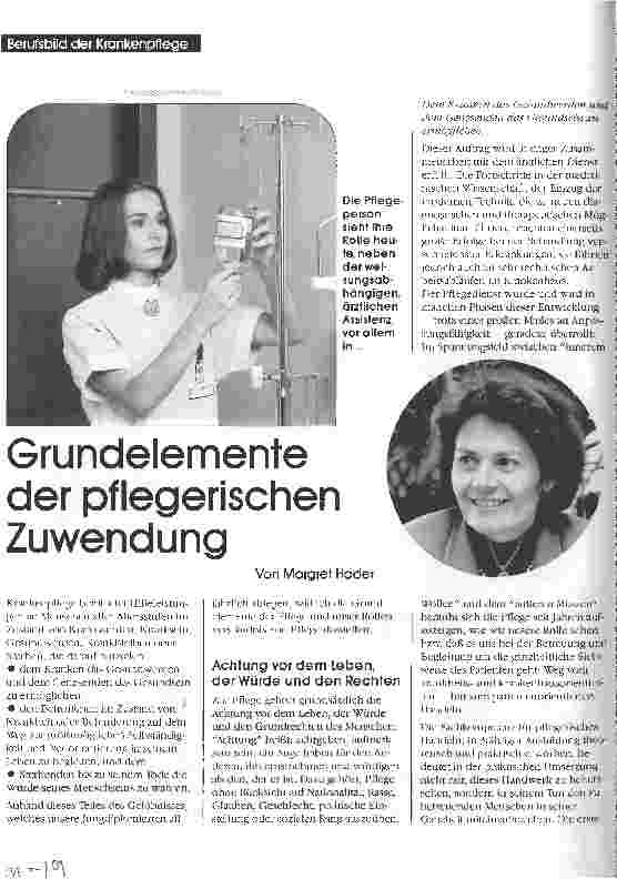 Vorschauseite 1: Grundelemente der pflegerischen Zuwendung