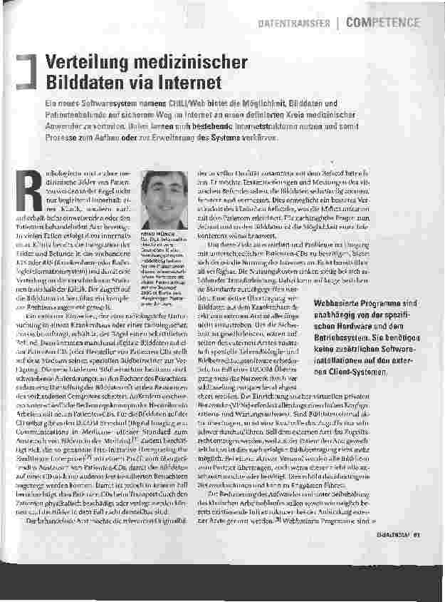 Vorschauseite 1: Verteilung medizinischer Bilddaten via Internet