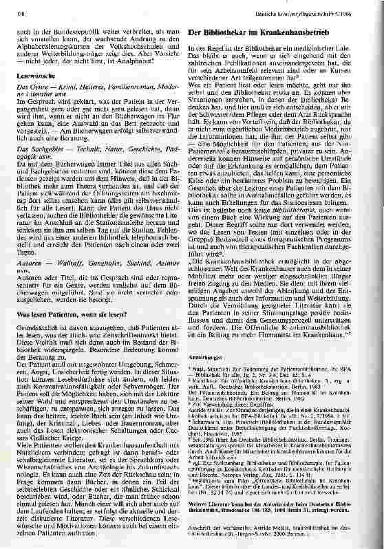 Vorschauseite 3: Die Krankenhausbibliothek