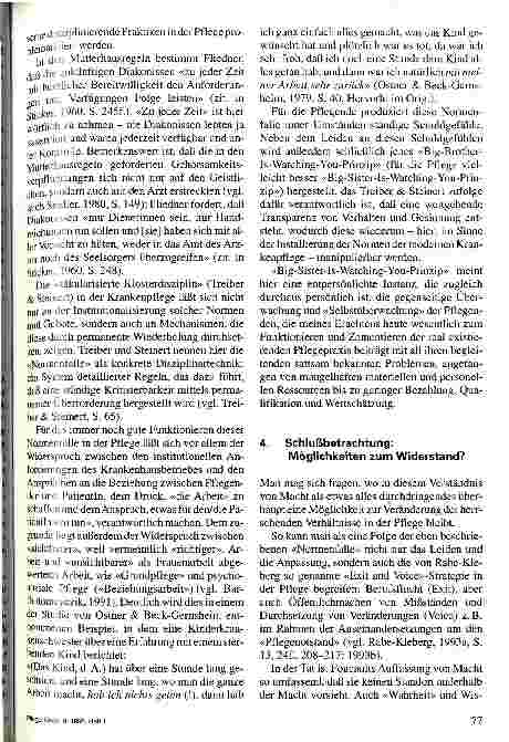 Vorschauseite 6: Krankenpflege und Macht - Anwendung sogenannter poststrukturalistischer Theorie auf die Analyse der Machtverhältnisse im Frauenberuf Krankenpflege