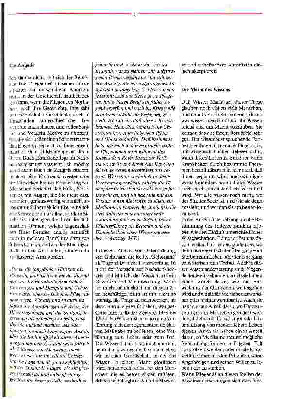 Vorschauseite 2: Abhängigkeiten erfordern, immer wieder den Mund aufzumachen Macht und Ohnmacht in der Pflege