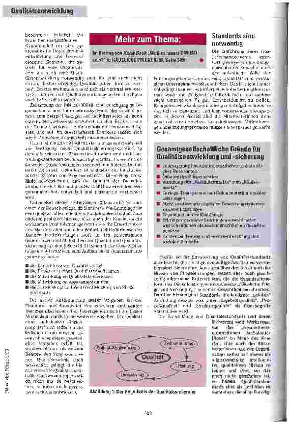 Vorschauseite 2: Notwendiger Wandel ohne Trauma - Qualitätsentwicklung und -sicherung - eine weitere Herausforderung für ambulante Dienste
