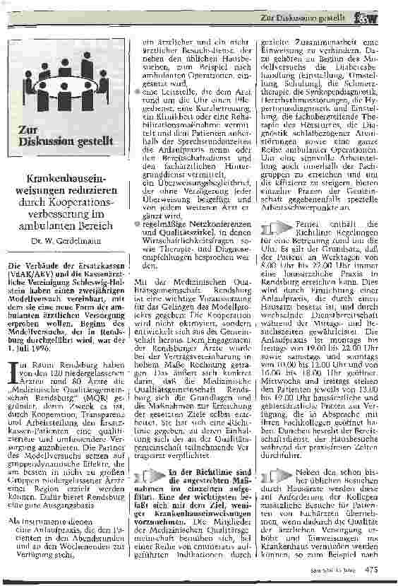 Vorschauseite 1: Krankenhauseinweisungen reduzieren durch Kooperationsverbesserung im ambulanten Bereich