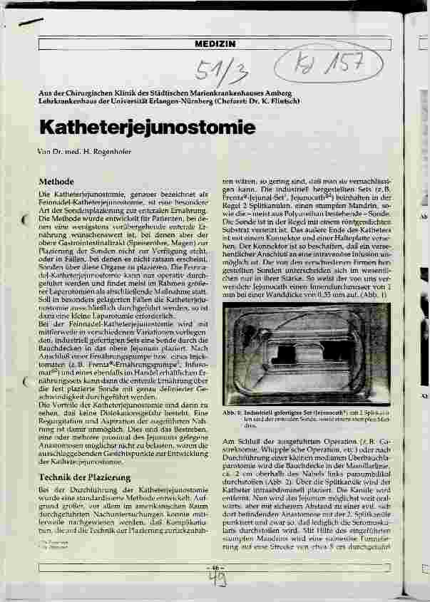 Vorschauseite 1: Katheterjejunostomie