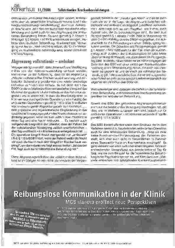 Vorschauseite 2: Teilstationäre Krankenhausleistungen - Rechtliche Definition und Abgrenzung zu anderen Behandlungsformen