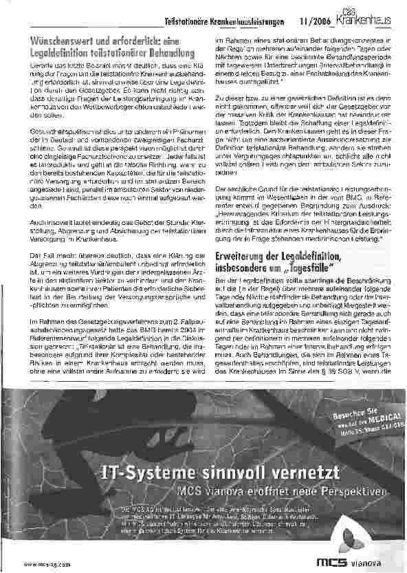 Vorschauseite 5: Teilstationäre Krankenhausleistungen - Rechtliche Definition und Abgrenzung zu anderen Behandlungsformen
