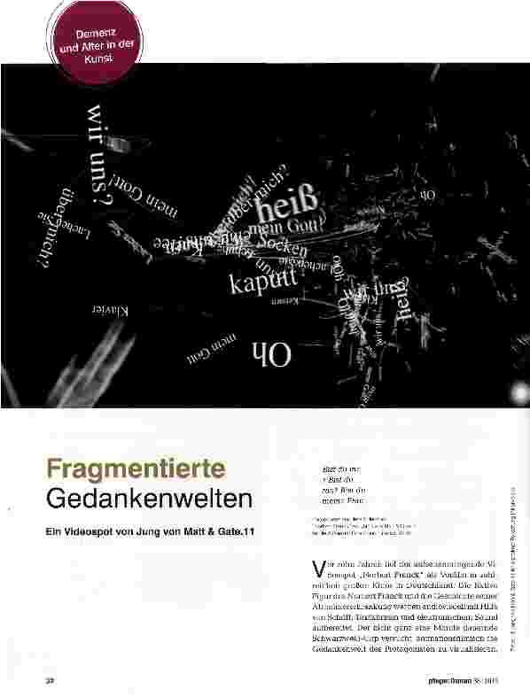 Vorschauseite 1: Fragmentierte Gedankenwelten