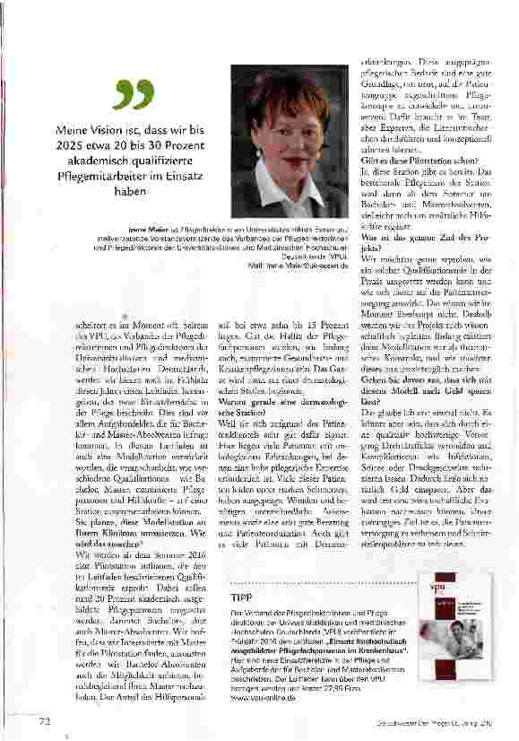 Vorschauseite 2: Freude an fachlichem Austausch wird zunehmen