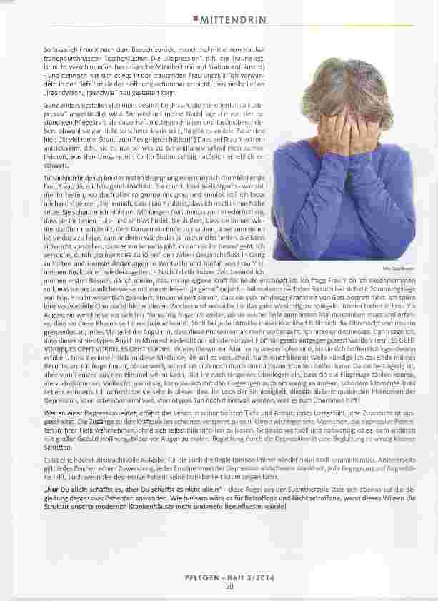Vorschauseite 2: IN TIEFSTEN TIEFEN TRAUER UND DEPRESSION Unterschiede und Gemeinsamkeiten aus seelsorglicher Sicht
