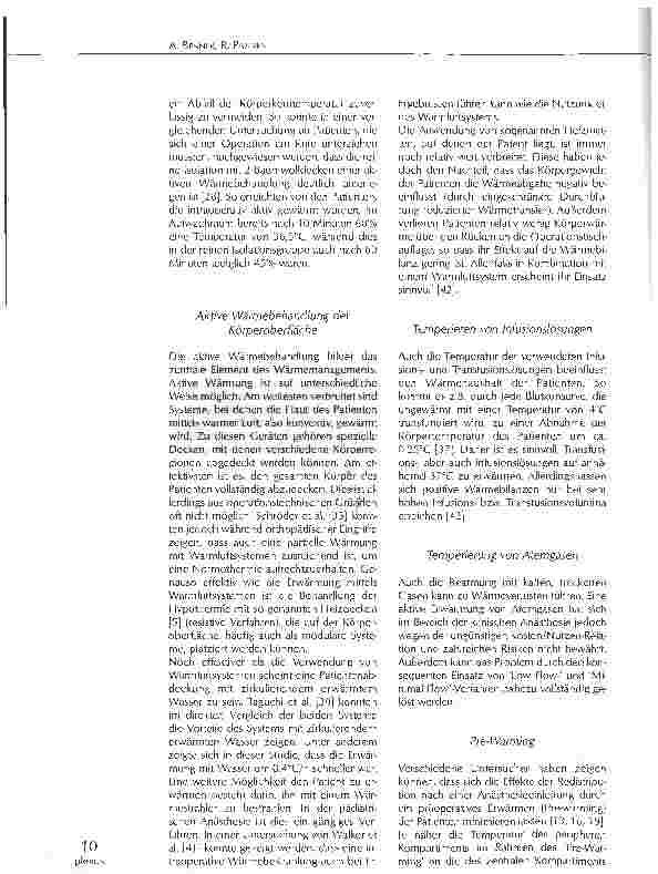 Vorschauseite 6: PERIOPERATIVE HYPOTHERMIE