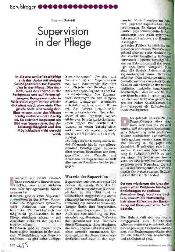 Vorschauseite 1: Supervision in der Pflege