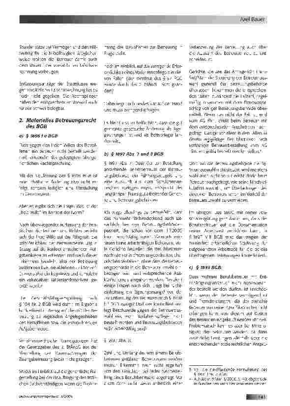 Vorschauseite 3: Die Reform des Betreuungsrechts - eine erste Bilanz aus Sicht des Vormundschaftsrichters1