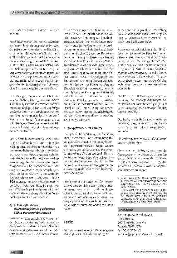 Vorschauseite 4: Die Reform des Betreuungsrechts - eine erste Bilanz aus Sicht des Vormundschaftsrichters1