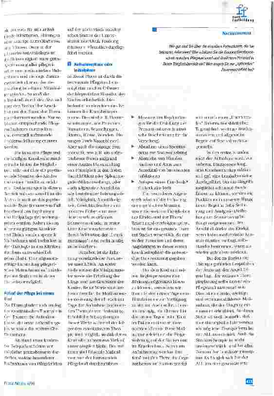 Vorschauseite 2: Pflege in der pädiatrischen Onkologie