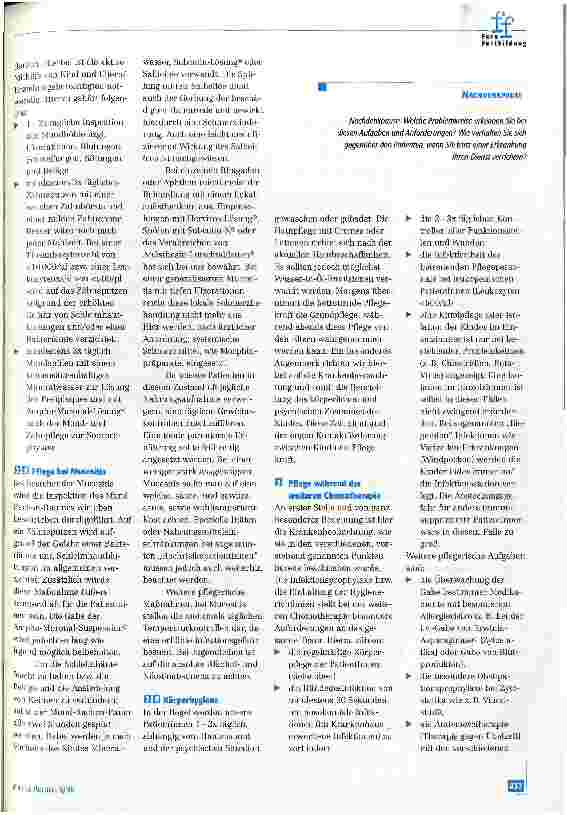 Vorschauseite 4: Pflege in der pädiatrischen Onkologie