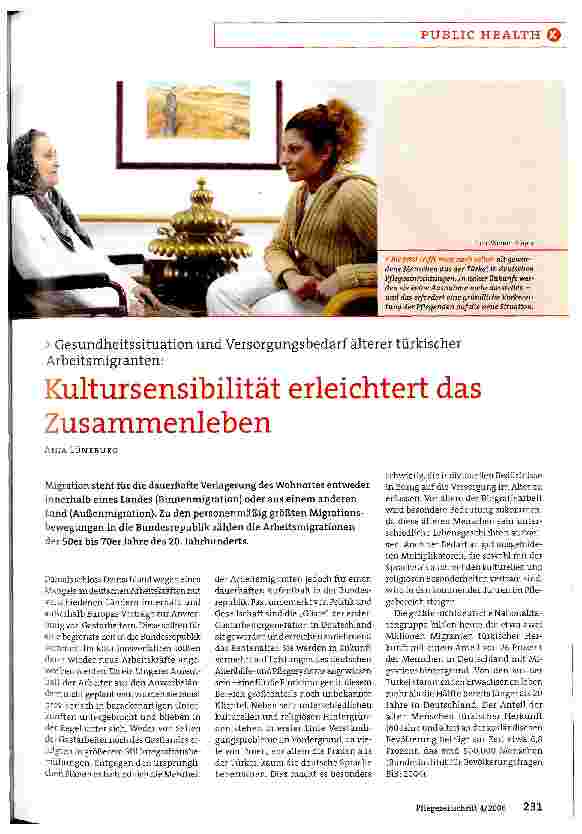 Vorschauseite 1: Kultursensibilität erleichtert das Zusammenleben