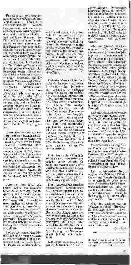 Vorschauseite 2: Aktuelle Relikte Der Frankfurter Euthanasie-Prozeß