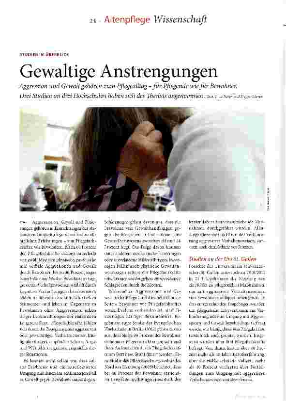 Vorschauseite 1: Gewaltige Anstrengungen