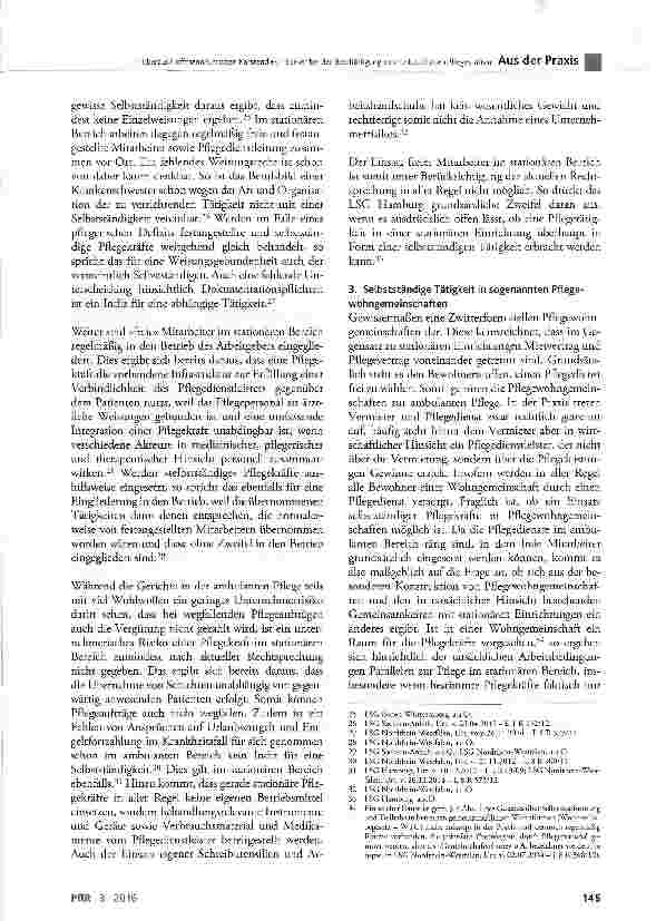Vorschauseite 4: Risiken bei der Beschäftigung von freiberuflichen Pflegekräften