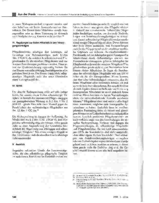 Vorschauseite 5: Risiken bei der Beschäftigung von freiberuflichen Pflegekräften