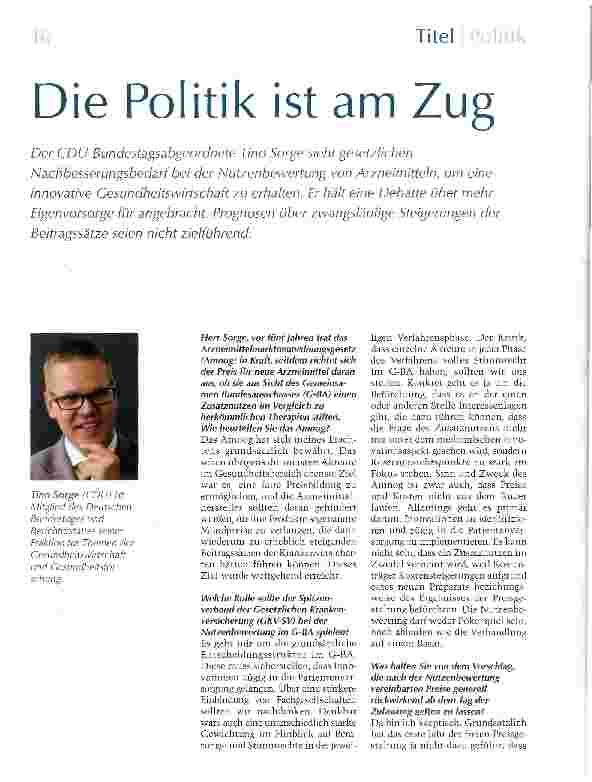 Vorschauseite 1: Die Politik ist am Zug