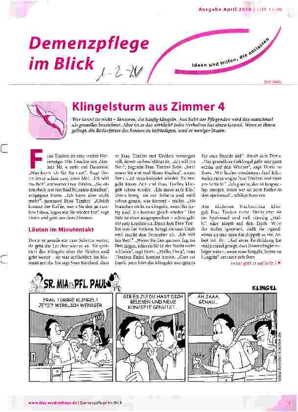 Vorschauseite 1: Klingelsturm aus Zimmer 4