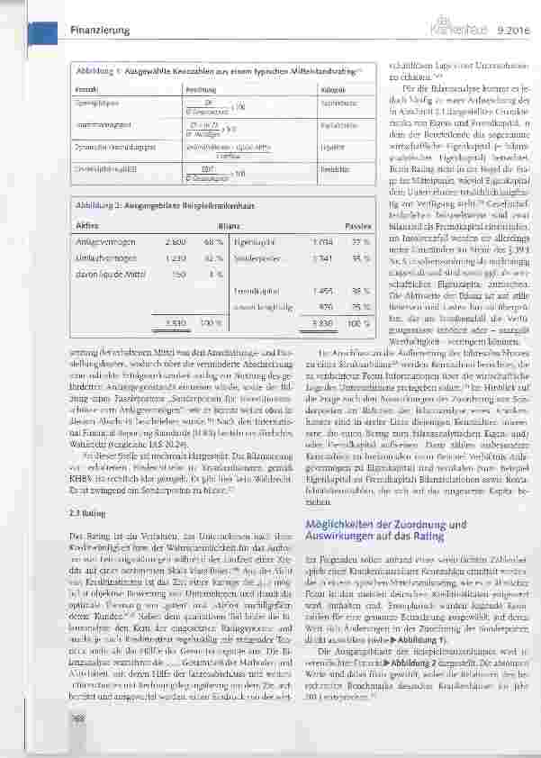 Vorschauseite 3: Die Behandlung von Sonderposten beim Rating von Krankenhäusern
