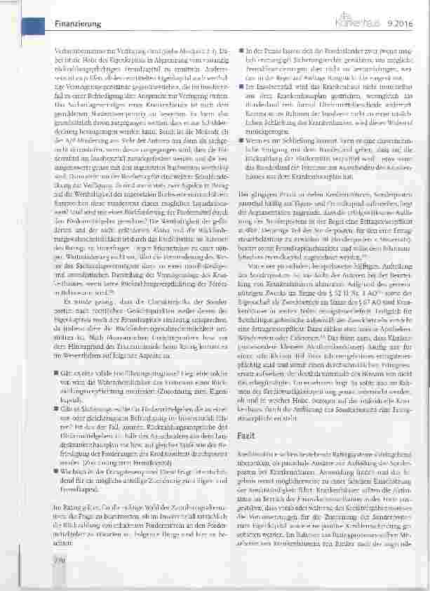 Vorschauseite 5: Die Behandlung von Sonderposten beim Rating von Krankenhäusern